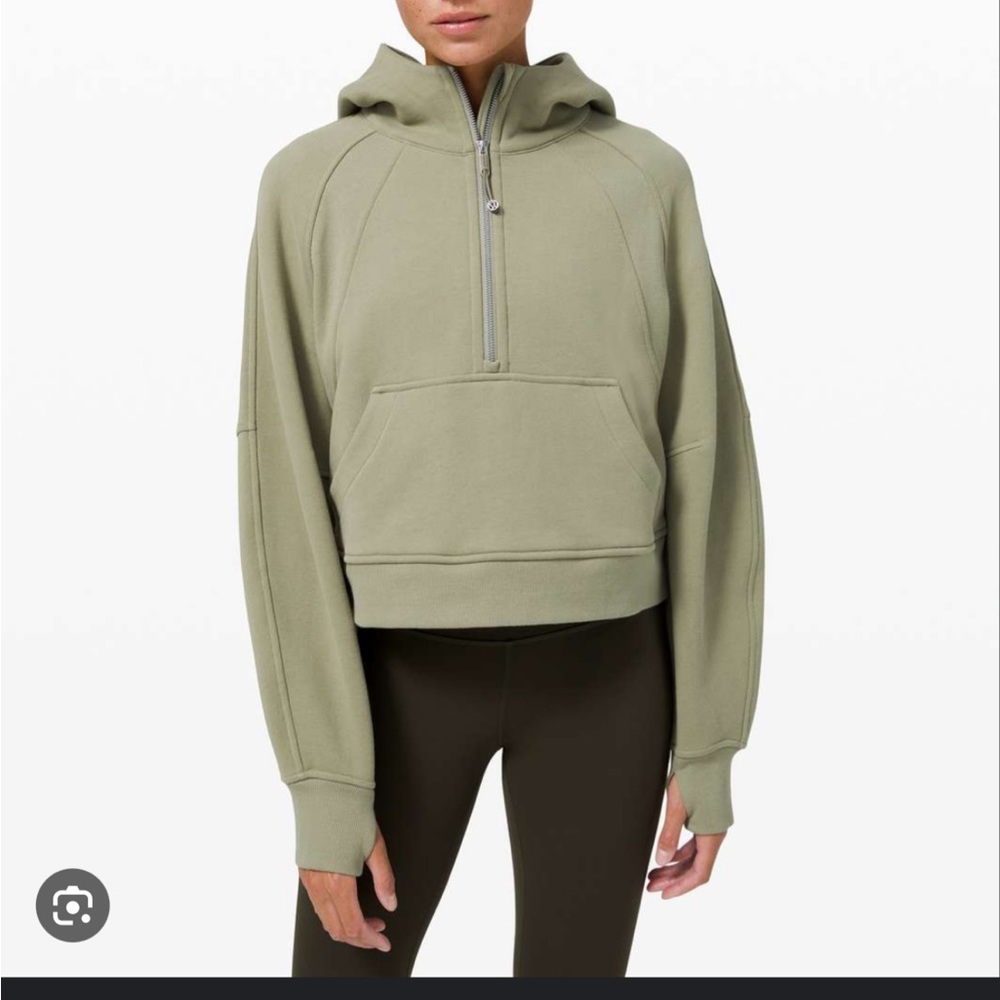 Lululemon 1/2 zip scuba rosemary